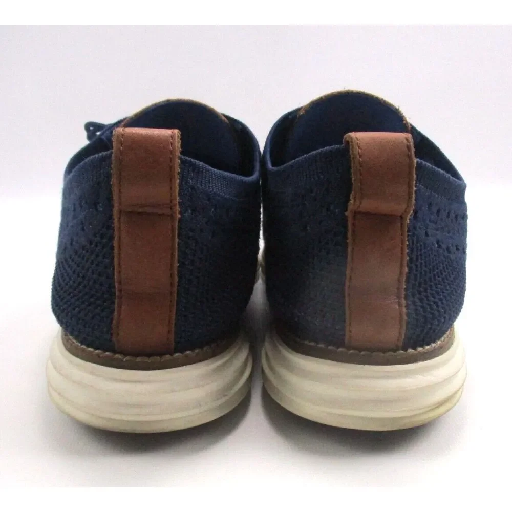 Cole Haan Originalgrand Shoes Navy Stitchlite Ivory Wingtip Oxford C27960 Men 11